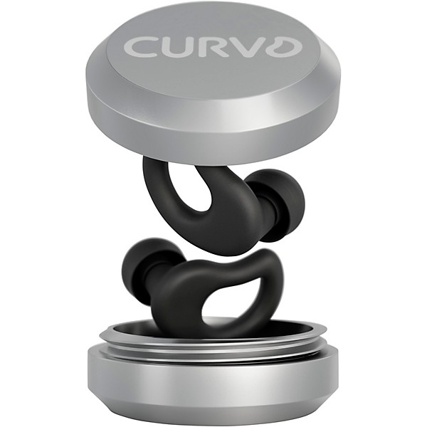 Decibullz CURVD Everyday Earplugs and Case Clip Black