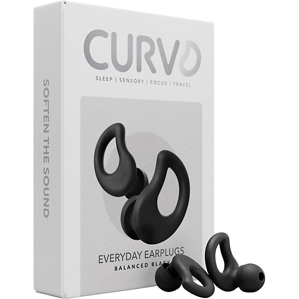 Decibullz CURVD Everyday Earplugs and Case Clip Black