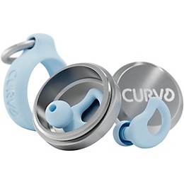 Decibullz CURVD Everyday Earplugs and Case Clip Blue