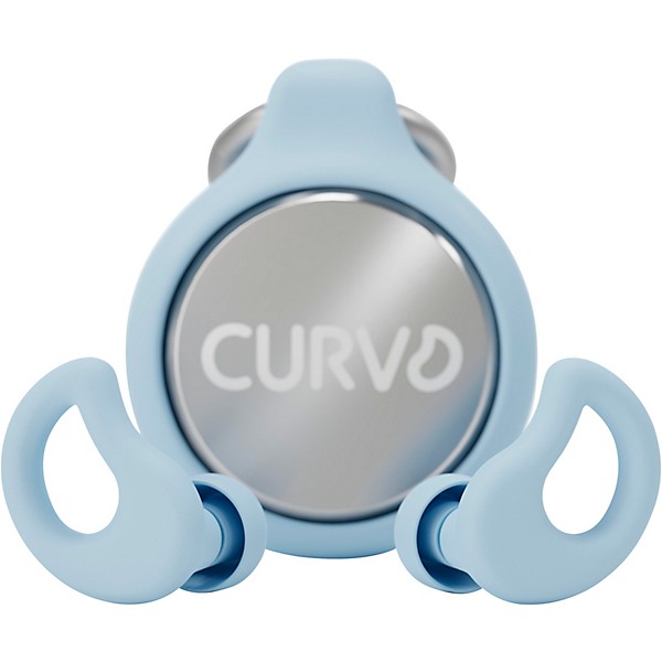 Decibullz CURVD Everyday Earplugs and Case Clip Blue