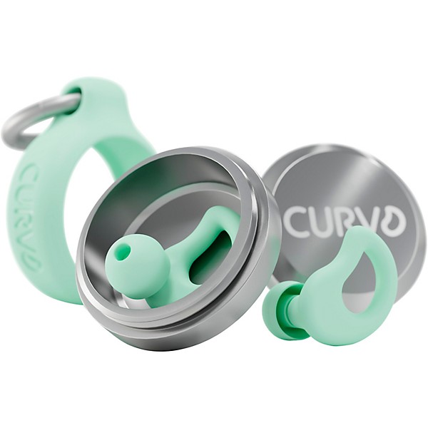 Decibullz CURVD Everyday Earplugs and Case Clip Mint