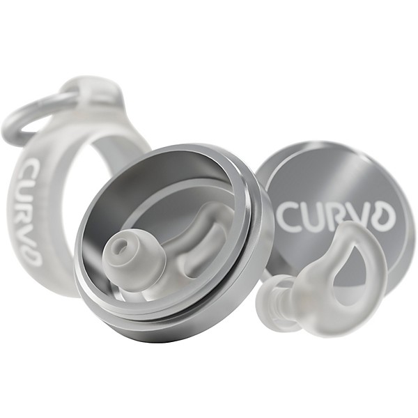 Decibullz CURVD Everyday Earplugs and Case Clip Cloud