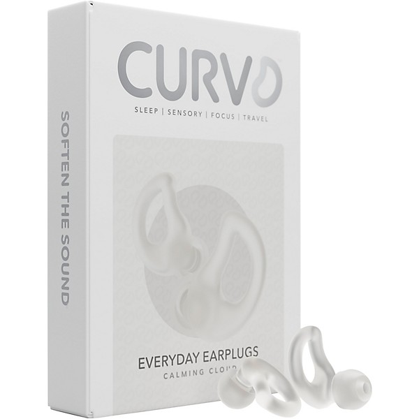 Decibullz CURVD Everyday Earplugs and Case Clip Cloud