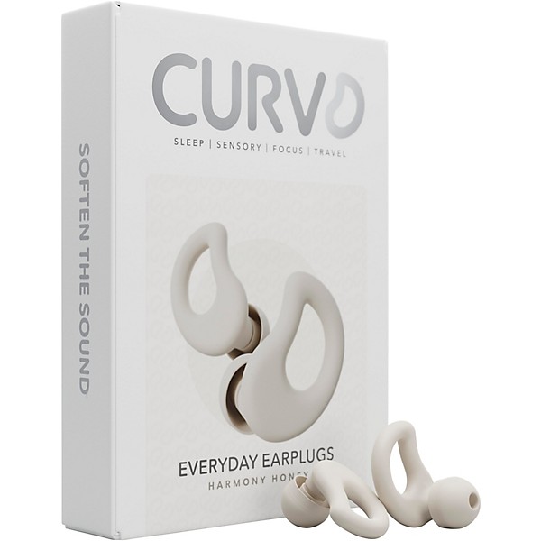 Decibullz CURVD Everyday Earplugs and Case Clip Honey