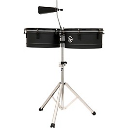 LP Pedrito Steel Timbales - 13 and 14 in. Black Sand