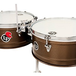 LP City Series Steel Timbales - 14 and 15 in. Deep Mocha Steel