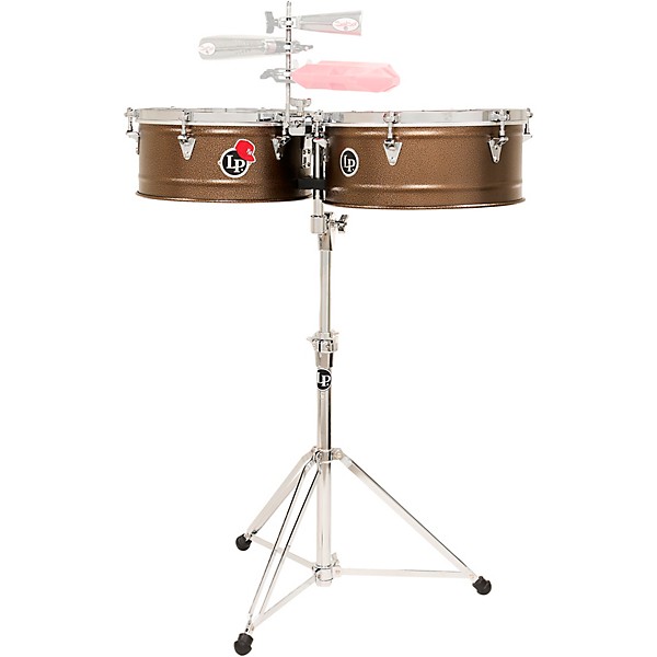 LP City Series Steel Timbales - 14 and 15 in. Deep Mocha Steel