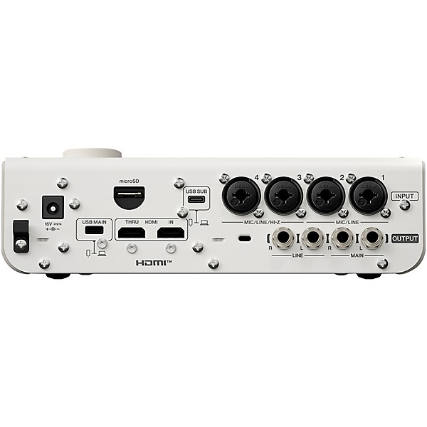 Yamaha URX44V USB-C Audio/Video Interface - White