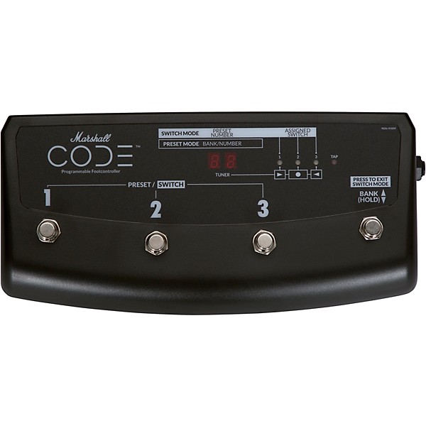 Marshall PEDL-91009 Programmable 4-Way Footswitch for CODE Series Amps