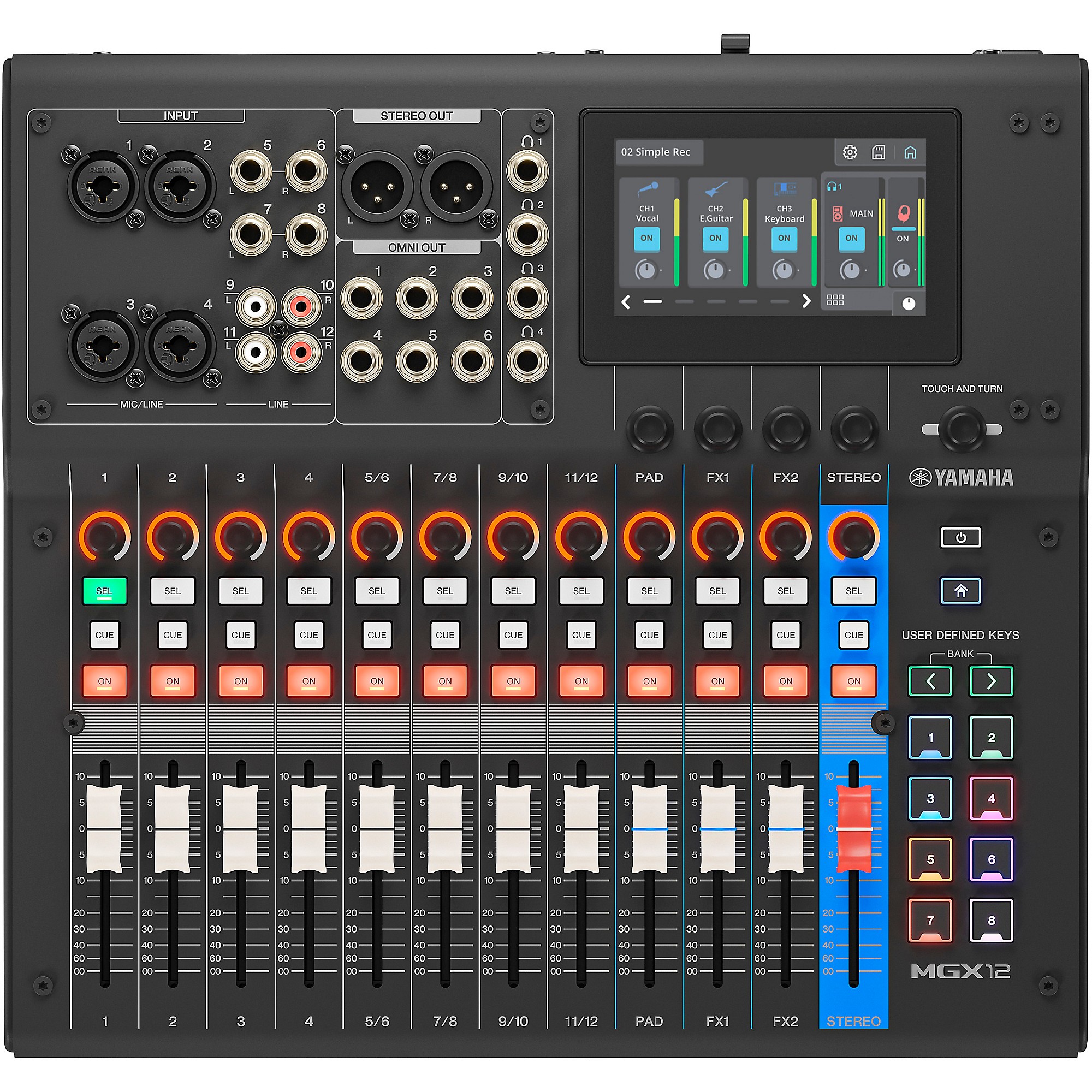 Yamaha MGX12 18-Channel Digital Mixer - Black