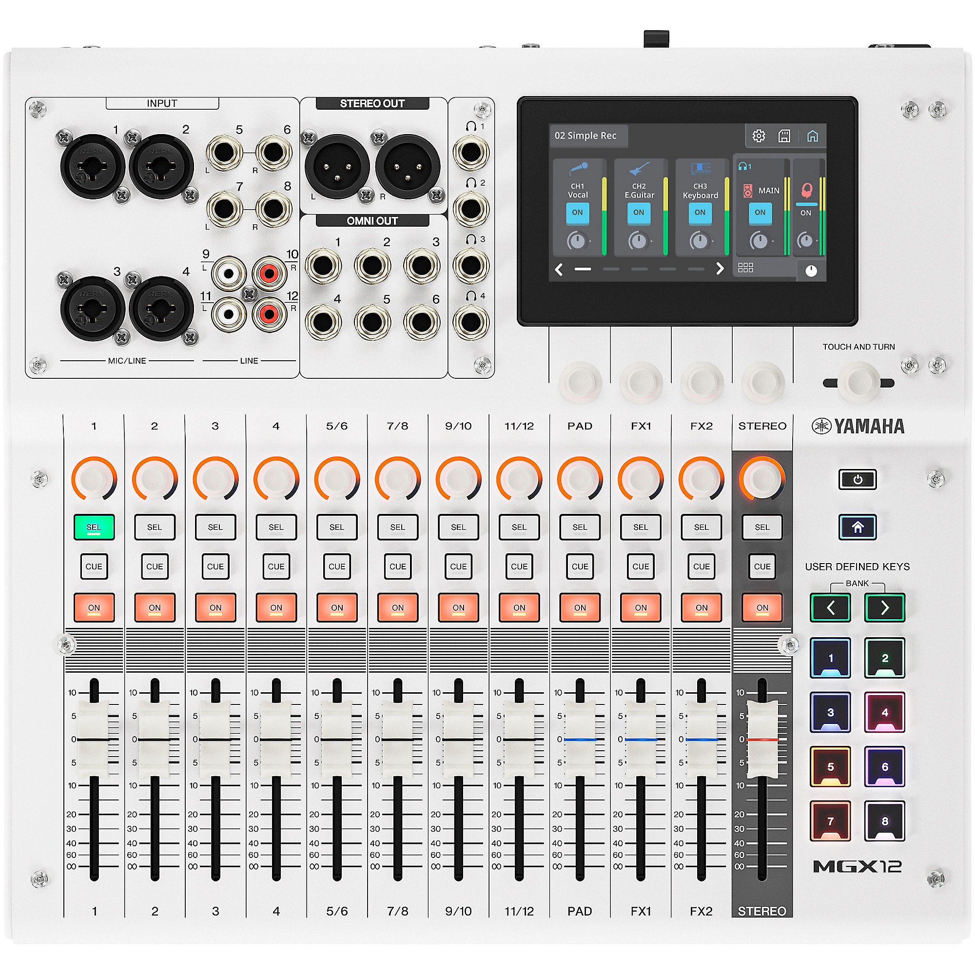 Yamaha MGX12 18-Channel Digital Mixer - White