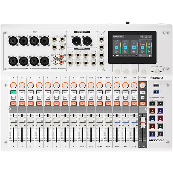 Yamaha MGX16V 22-Channel Digital Mixer With Video Interface - White