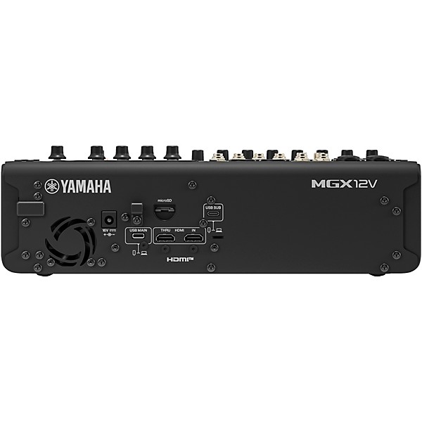 Yamaha MGX12V 18-Channel Digital Mixer With Video Interface - Black