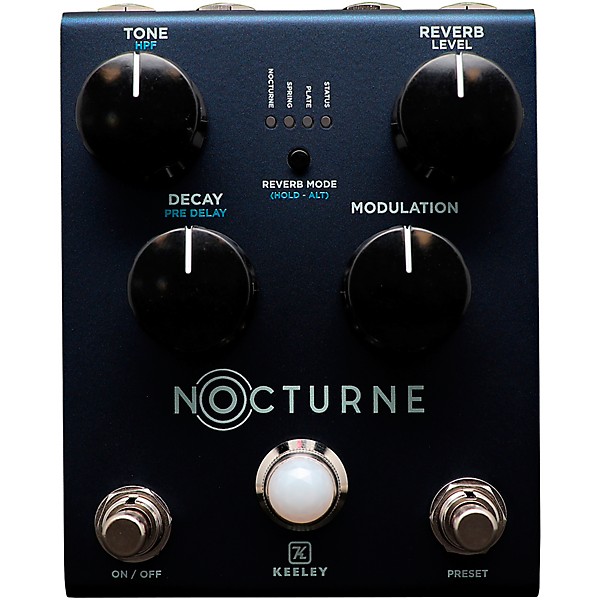 Keeley Nocturne Reverb Pedal - Matte Misty Blue