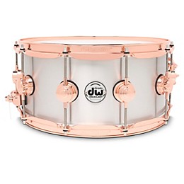 DW Collector's Series 1mm Aluminum Snare Drum with Copper Hardware - 14 x 6.5 in.