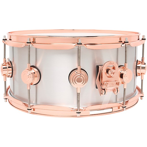 DW Collector's Series 1mm Aluminum Snare Drum with Copper Hardware - 14 x 6.5 in.