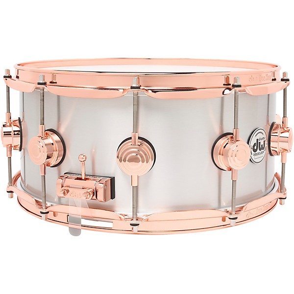 DW Collector's Series 1mm Aluminum Snare Drum with Copper Hardware - 14 x 6.5 in.