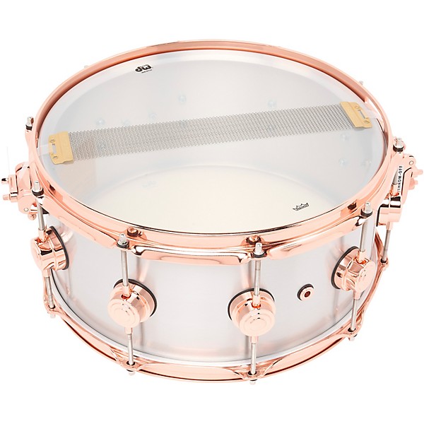 DW Collector's Series 1mm Aluminum Snare Drum with Copper Hardware - 14 x 6.5 in.