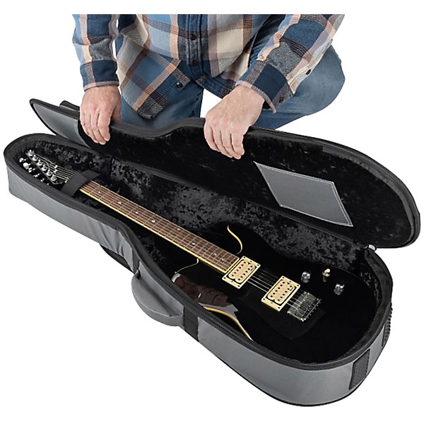 On-Stage GHE7550CG Hybrid Electric Guitar Gig Bag - Charcoal Gray
