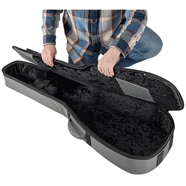 On-Stage GHB7550CG Hybrid Bass Guitar Gig Bag - Charcoal Gray