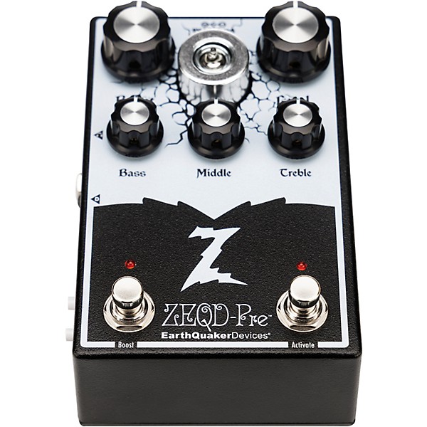 EarthQuaker Devices ZEQD-Pre Tube Preamp Pedal - Black and White