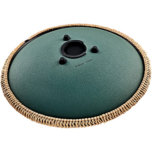 MEINL Sonic Energy 9-Note Octave Steel Tongue Drum - F# Minor, 16 in. Dark Green