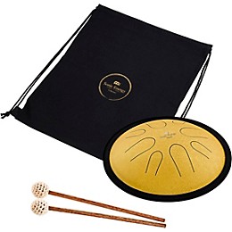 MEINL Sonic Energy Compact Steel Tongue Drum - D Minor, 10 in. Gold