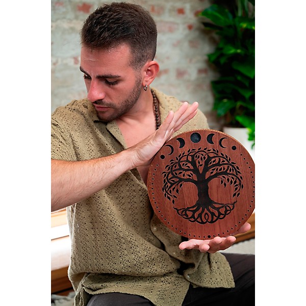 MEINL Sonic Energy Stream Sound Rain Disk - Moon Phases & Tree of Life, 10 in.