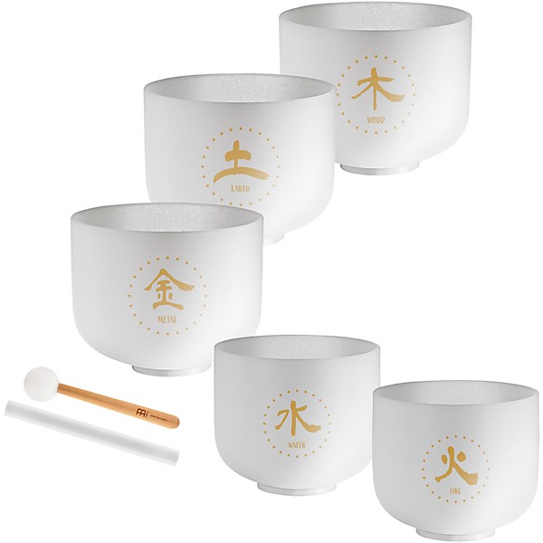 MEINL Sonic Energy TCM Crystal Singing Bowl 5-Piece Set - Elements