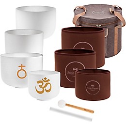MEINL Sonic Energy Crystal Singing Bowl 4-Piece Set - Om