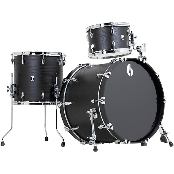 British Drum Co. Raven Series 3-Piece Drum Shell Pack - Satin Black