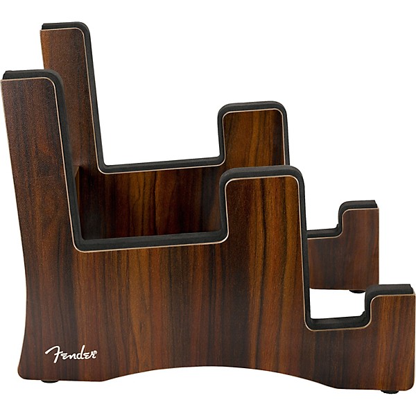 Fender Deluxe Wooden 2-Tier Multi Guitar Stand - Walnut