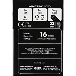 Fender Professional Hi-Fi Ear Plugs - Clear 2 pair