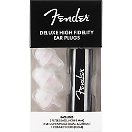 Fender Deluxe Hi-Fi Ear Plugs - Clear 2 pair