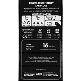 Fender Deluxe Hi-Fi Ear Plugs - Clear 2 pair