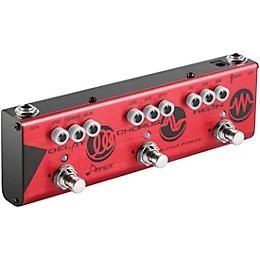 Donner Alpha Force Delay/Chorus/High-Gain Multi-Effects Pedal - Red and Black