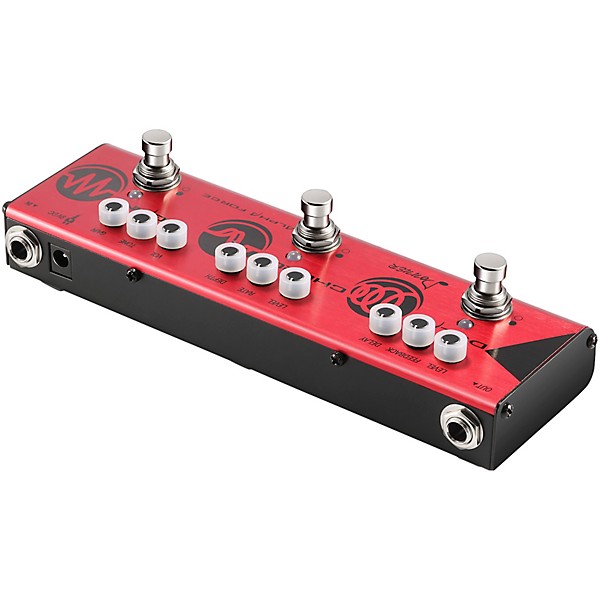 Donner Alpha Force Delay/Chorus/High-Gain Multi-Effects Pedal - Red and Black