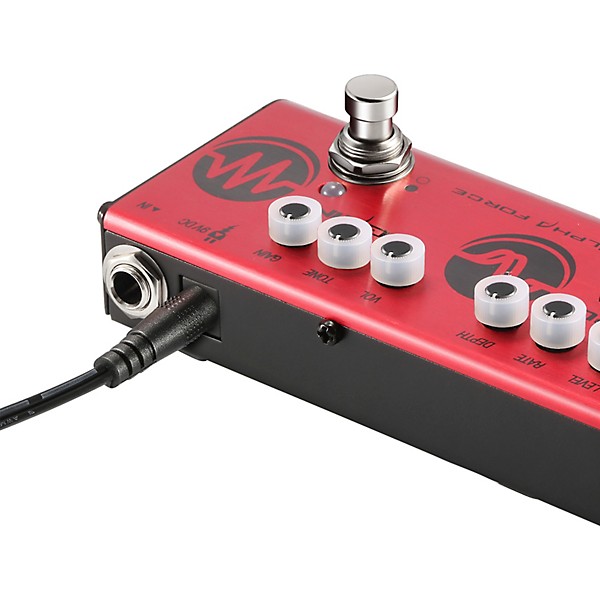 Donner Alpha Force Delay/Chorus/High-Gain Multi-Effects Pedal - Red and Black