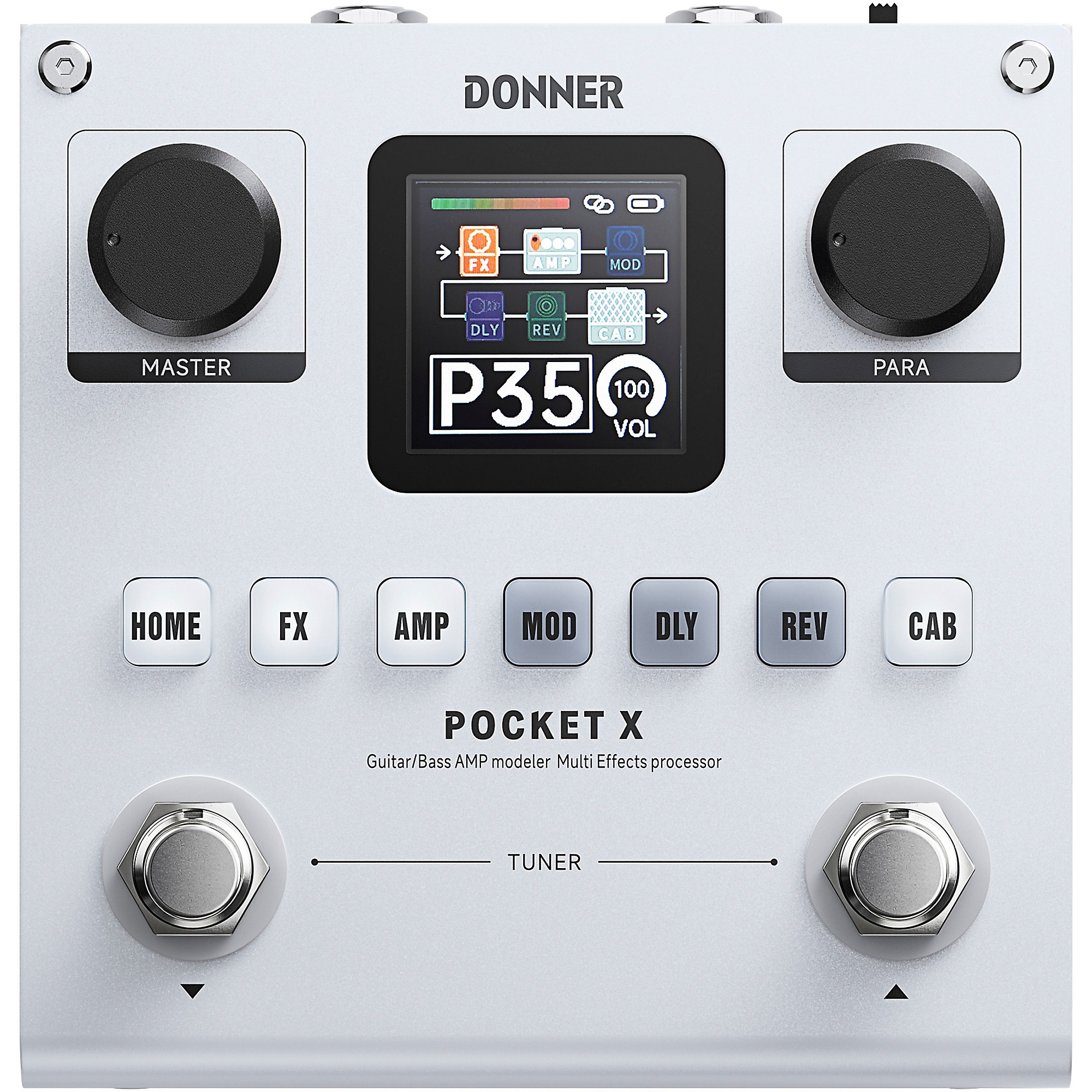 Donner Pocket X Guitar/Bass Amp Modeler and Multi-Effects Pedal