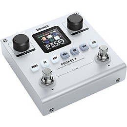 Donner Pocket X Guitar/Bass Amp Modeler and Multi-Effects Pedal - White
