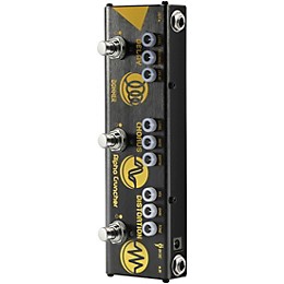 Donner Alpha Cruncher Delay/Chorus/Distortion Multi-Effects Pedal - Black and Yellow