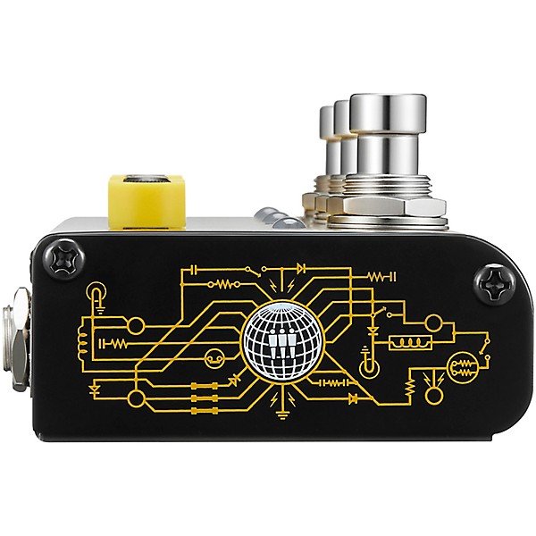 Donner x Third Man Hardware Triple Threat Echo/Phaser/Distortion Multi-Effects Pedal - Black and Yellow