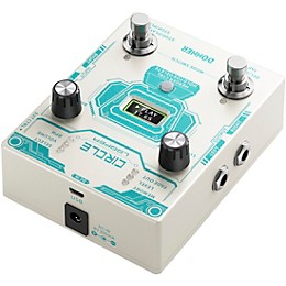 Donner Circle Looper Guitar Pedal - White and Blue