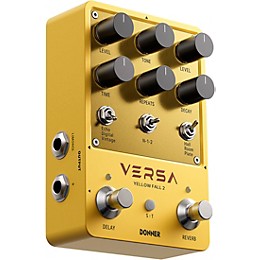Donner Versa Yellow Fall 2 Reverb & Delay Pedal - Yellow
