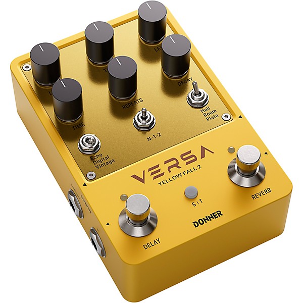 Donner Versa Yellow Fall 2 Reverb & Delay Pedal - Yellow