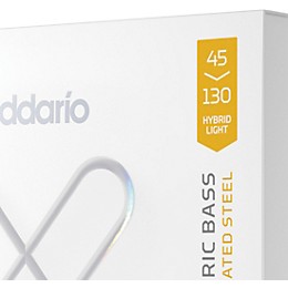 D'Addario XS Nickel Bass Electric Bass Guitar Strings - Hybrid Light (45-130)