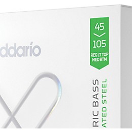 D'Addario XS Nickel Bass Electric Bass Guitar Strings - Regular Light Top Medium Bottom (45-105)