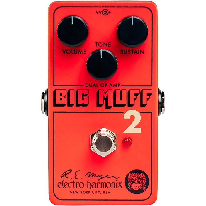 Electro-Harmonix Big Muff Pi 2 Dual Op-Amp Fuzz Pedal - Red