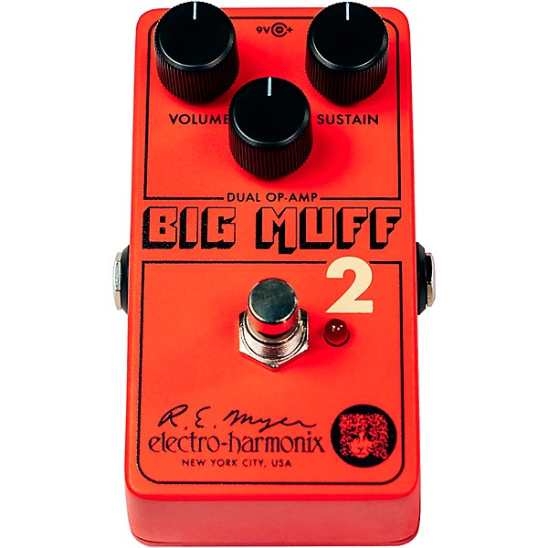 Electro-Harmonix Big Muff Pi 2 Dual Op-Amp Fuzz Pedal - Red
