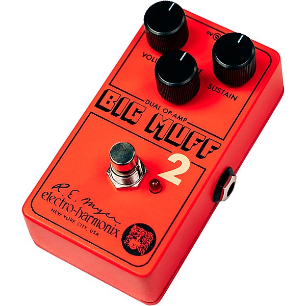 Electro-Harmonix Big Muff Pi 2 Dual Op-Amp Fuzz Pedal - Red